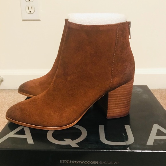 NWB✨AQUA|Women's Dante Pointed Toe Leather Booties - Picture 3 of 8